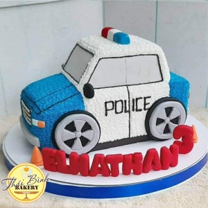 Bánh kem tạo hình ô tô cảnh sát 3D 
