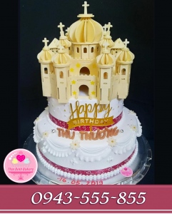 Bánh kem lâu đài 3d tặng sinh nhật bạn gái