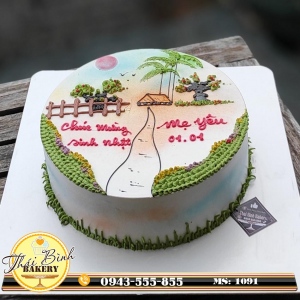 Bánh kem đơn giản,dễ thương tặng mẹ yêu