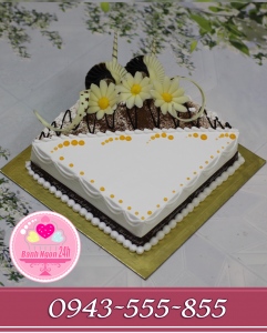 bánh vuông rắc ca cao hoa sô cô la