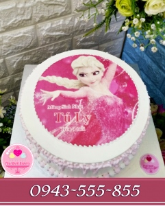 bánh elsa tông hồng tặng sinh nhật con gái yêu