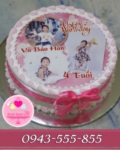 bánh kem in ảnh tặng gia đình - bánh in ảnh nghệ thuật