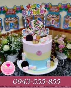 Bánh kem dip cake sắc mầu tặng con yêu