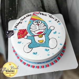 Bánh Kem Vẽ Chú Mèo Máy Doraemon 