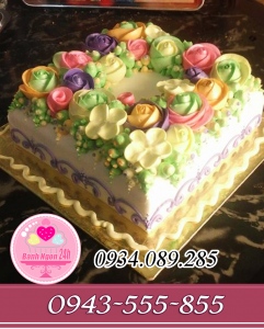 Bánh kem nghệ thuật trang trí hoa hàn quốc chế hót 2017