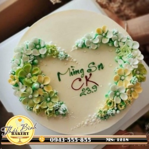 bánh kem bắt hoa nghệ thuật tặng sinh nhật ck yêu
