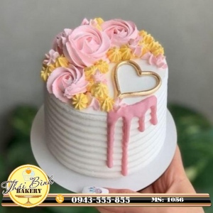 Bánh kem đơn giản xoáy hoa hồng tặng bạn