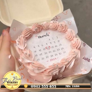 Bánh kem đốt cháy mini quyển lịch